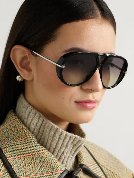 Bottega Veneta Women Sunglasses Black Silver Brown Gradient BV1273S 010 main image 13